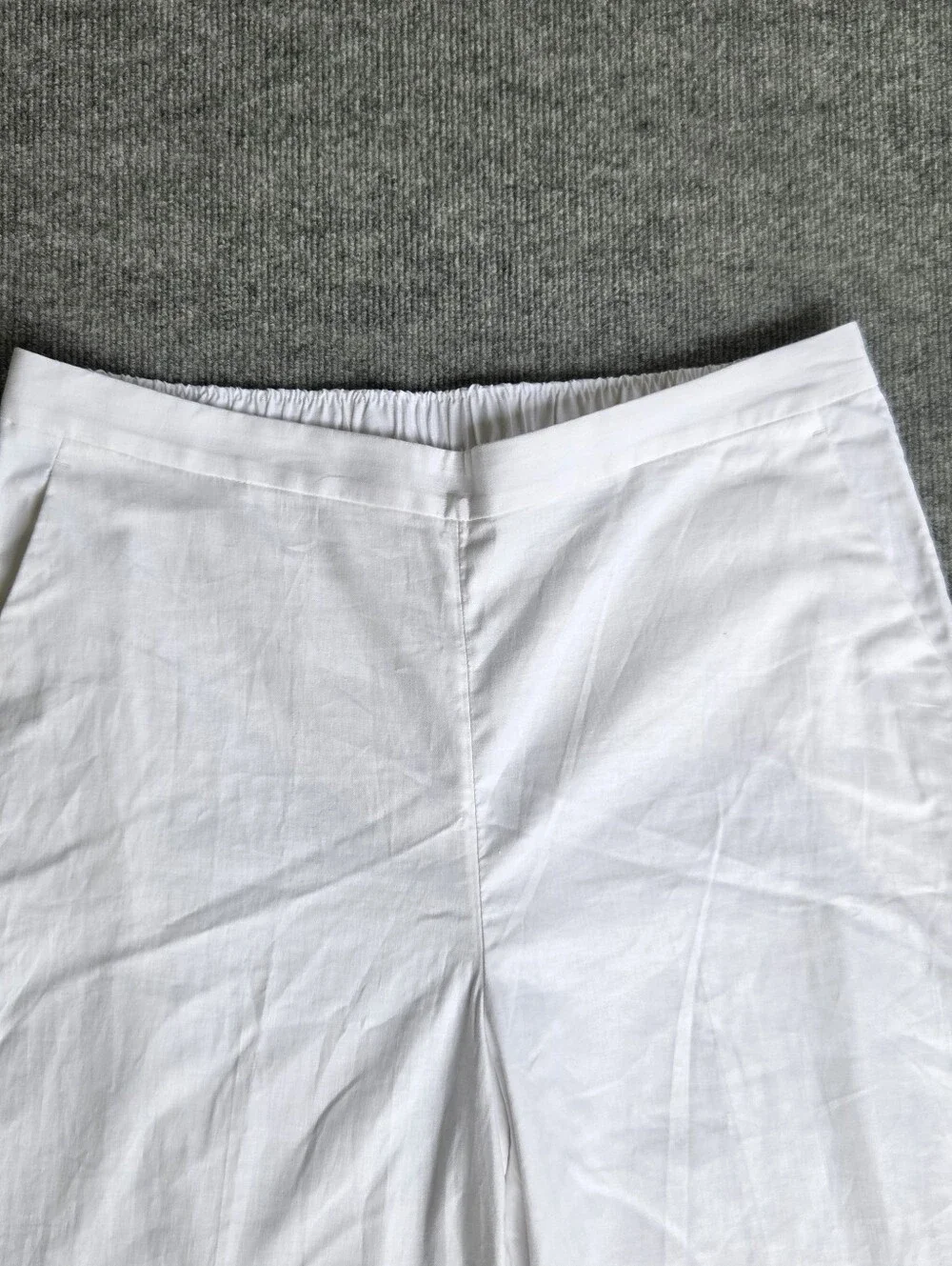 Banana Republic Hayden Wide Leg High-Rise Linen Blend White Pants Size-XL